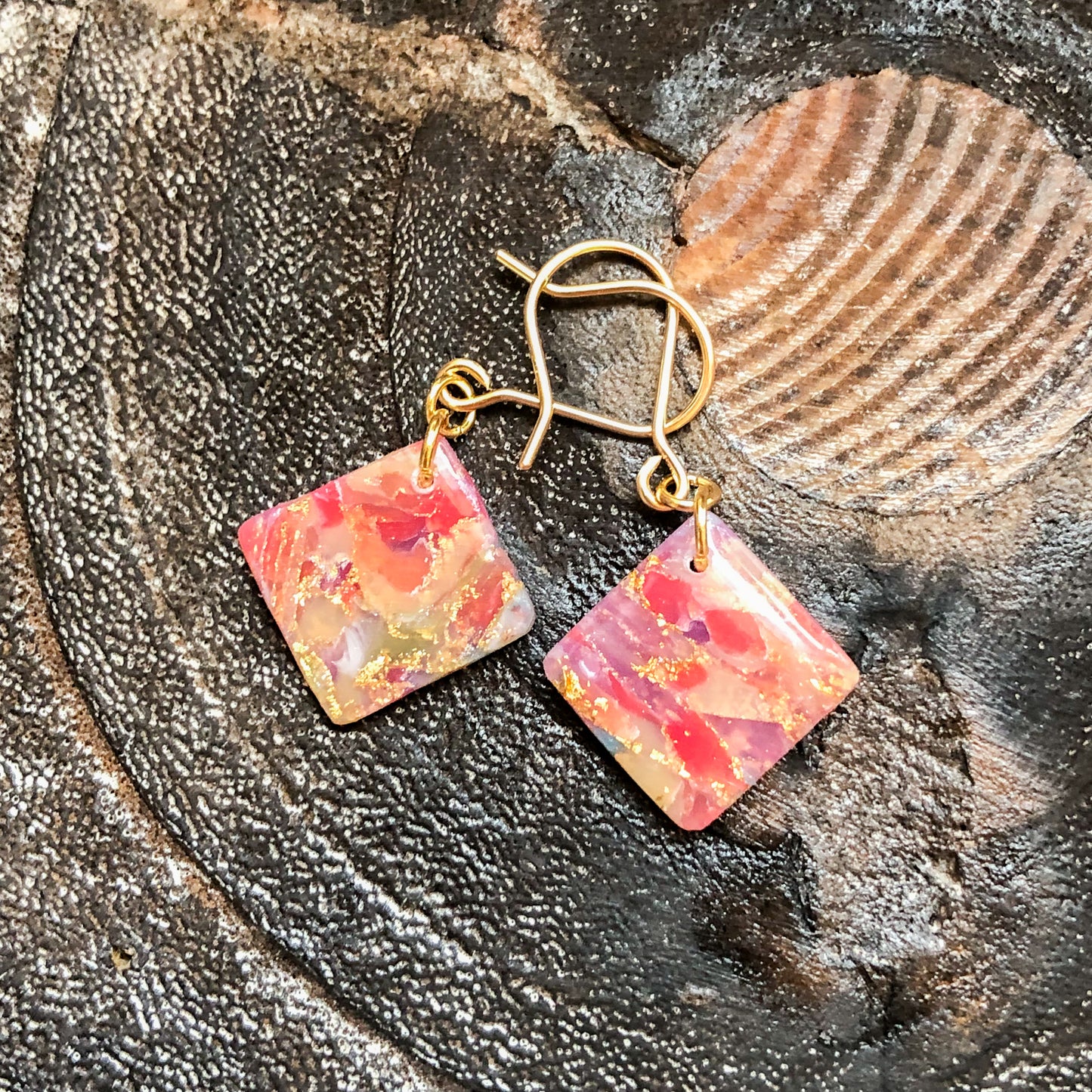 Flecks of Gold Collection, on 14k Gold Filled Hooks