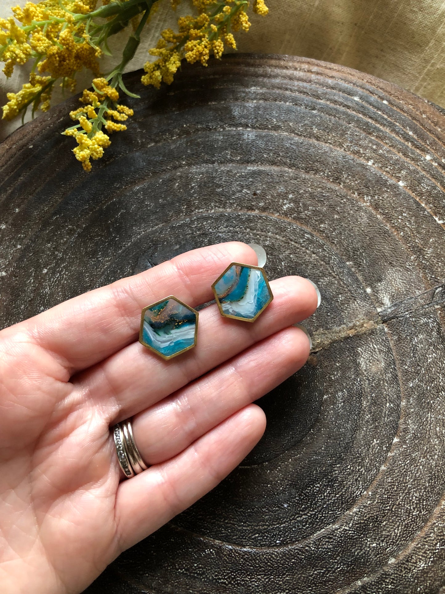 Ocean Collection 2026 Hexagon Studs
