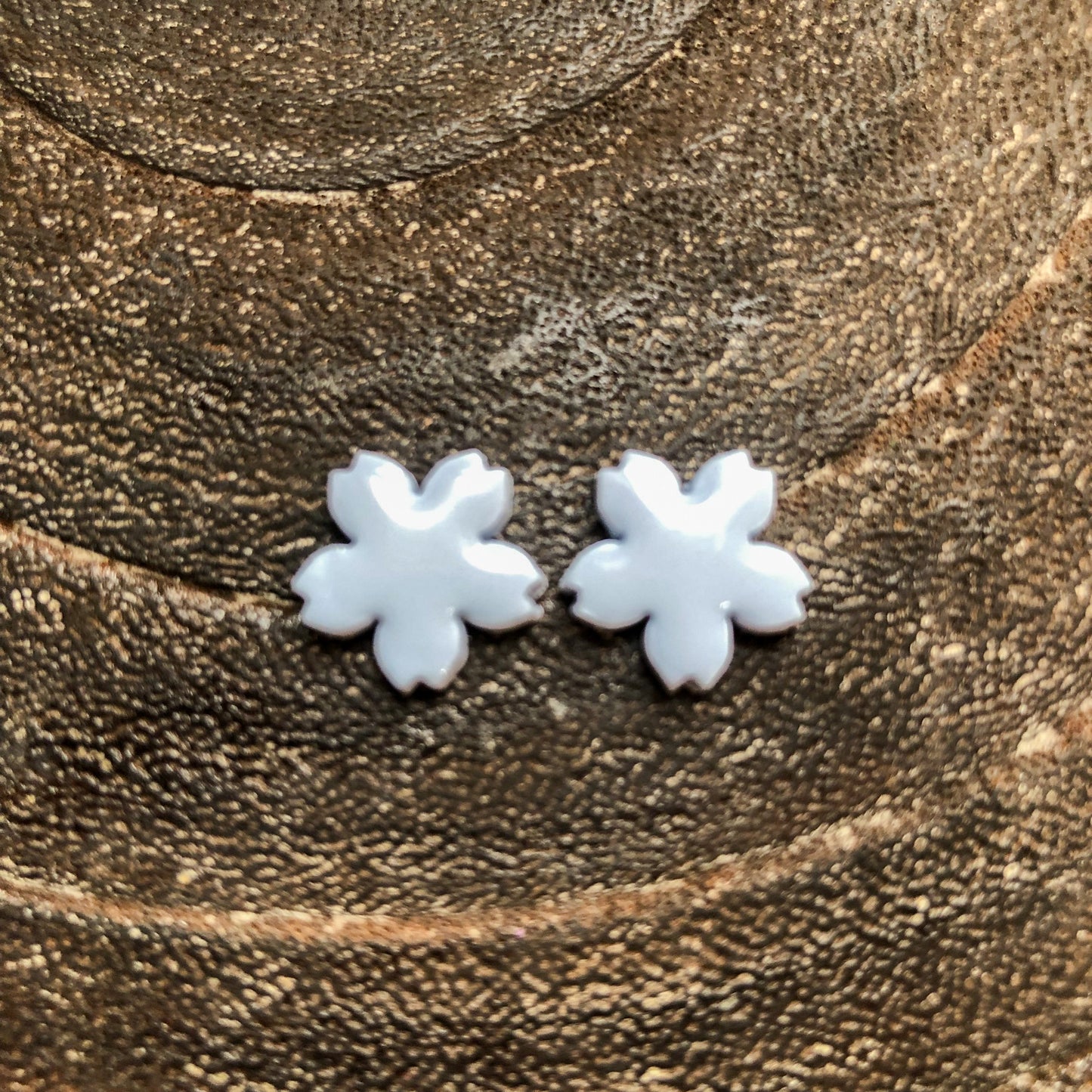 Blue Collection, Polymer Clay Flower Studs on Surgical Stainless Steel