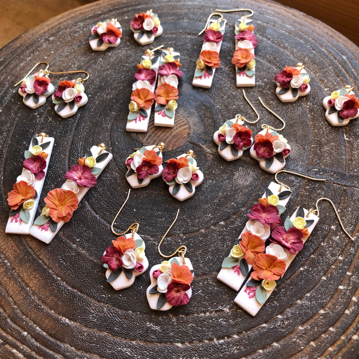 Spring Collection 2026 Polymer Clay Earrings on 14k Gold