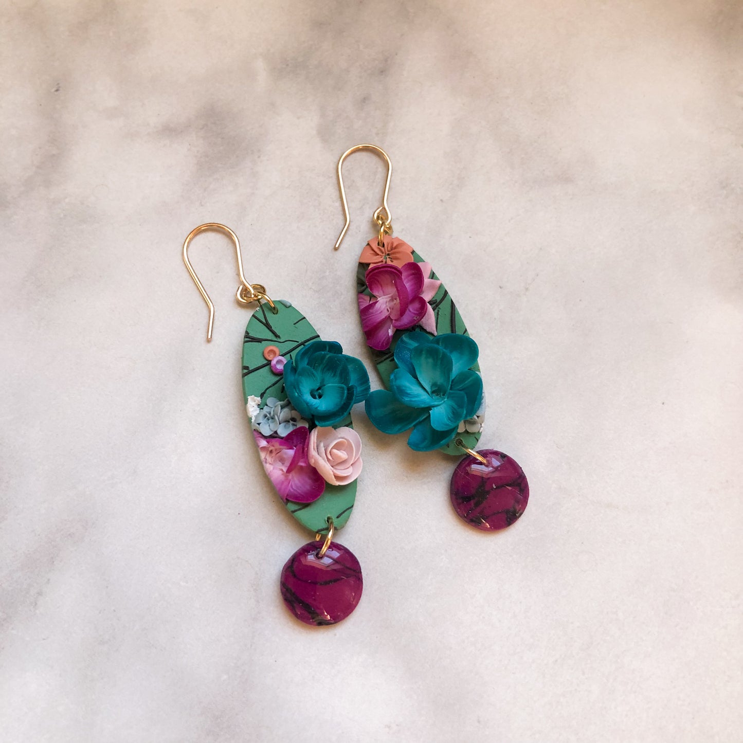 Spring 2025 Collection, Oval Dangles on 14k Gold Filled Hooks