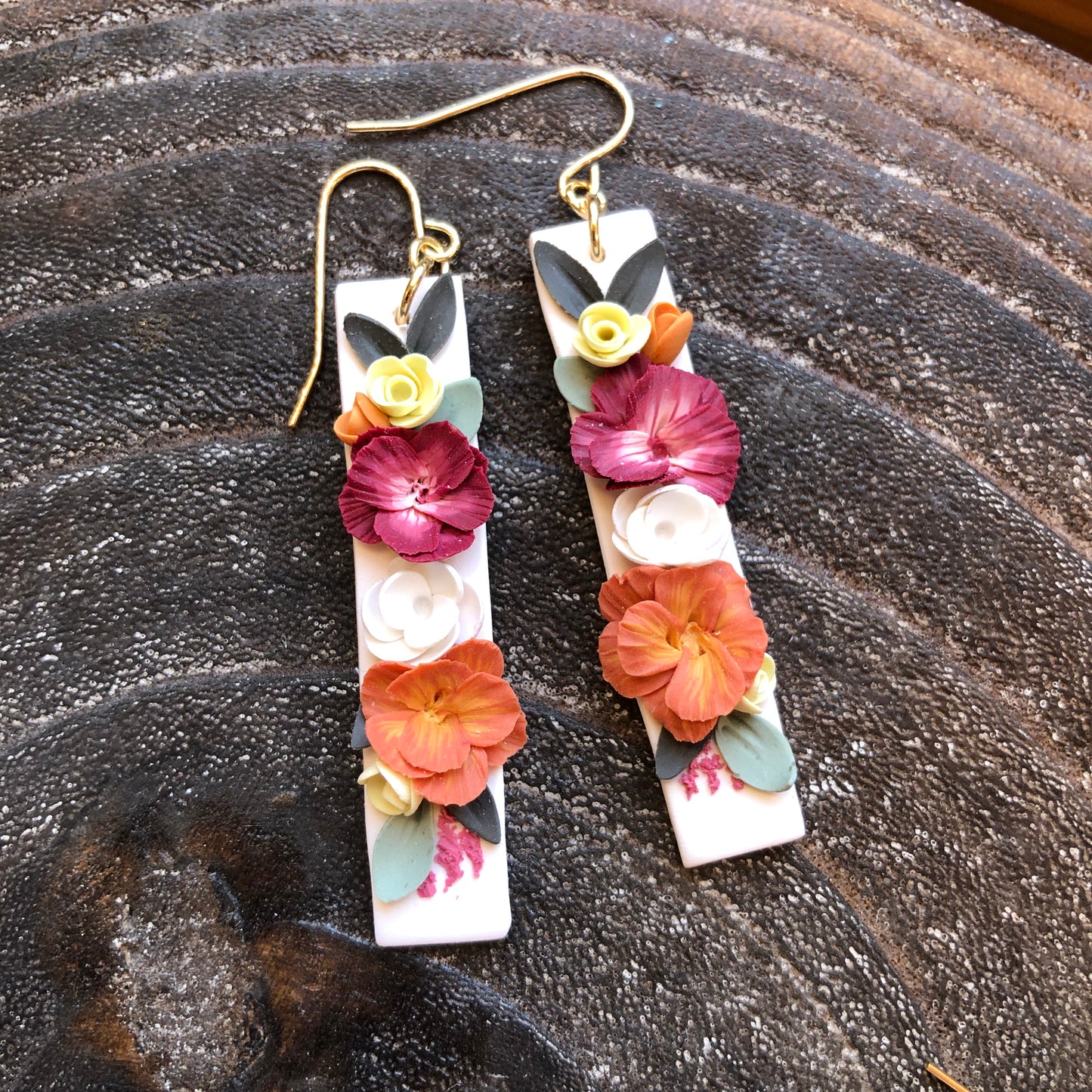 Spring Collection 2026 Polymer Clay Earrings on 14k Gold