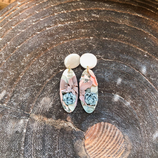 Spring 2025 Collection, Small Oval On Pearly White Stud