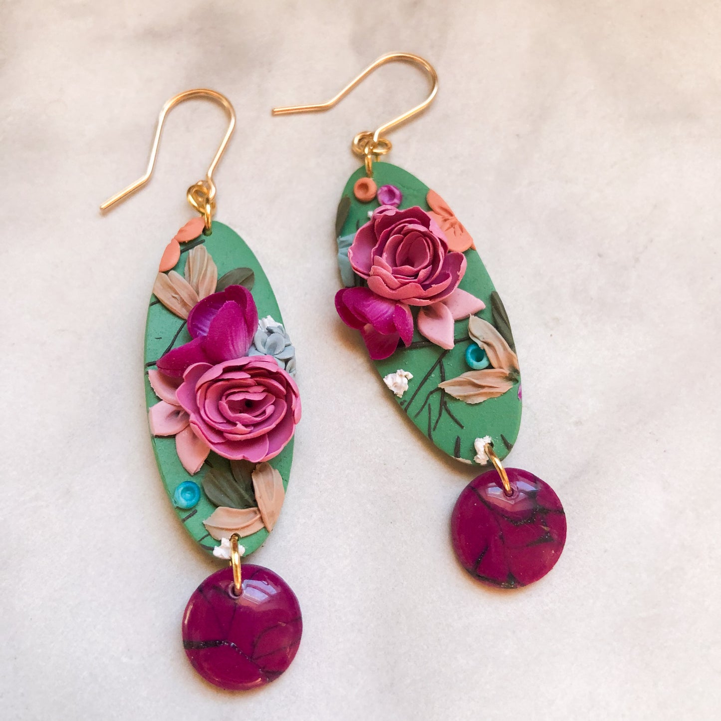 Spring 2025 Collection, Oval Dangles on 14k Gold Filled Hooks