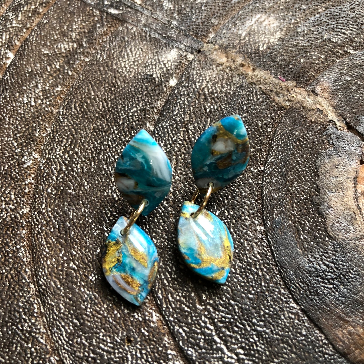 Beach Collection, Polymer Clay Stud Dangles on Surgical Stainless Steel