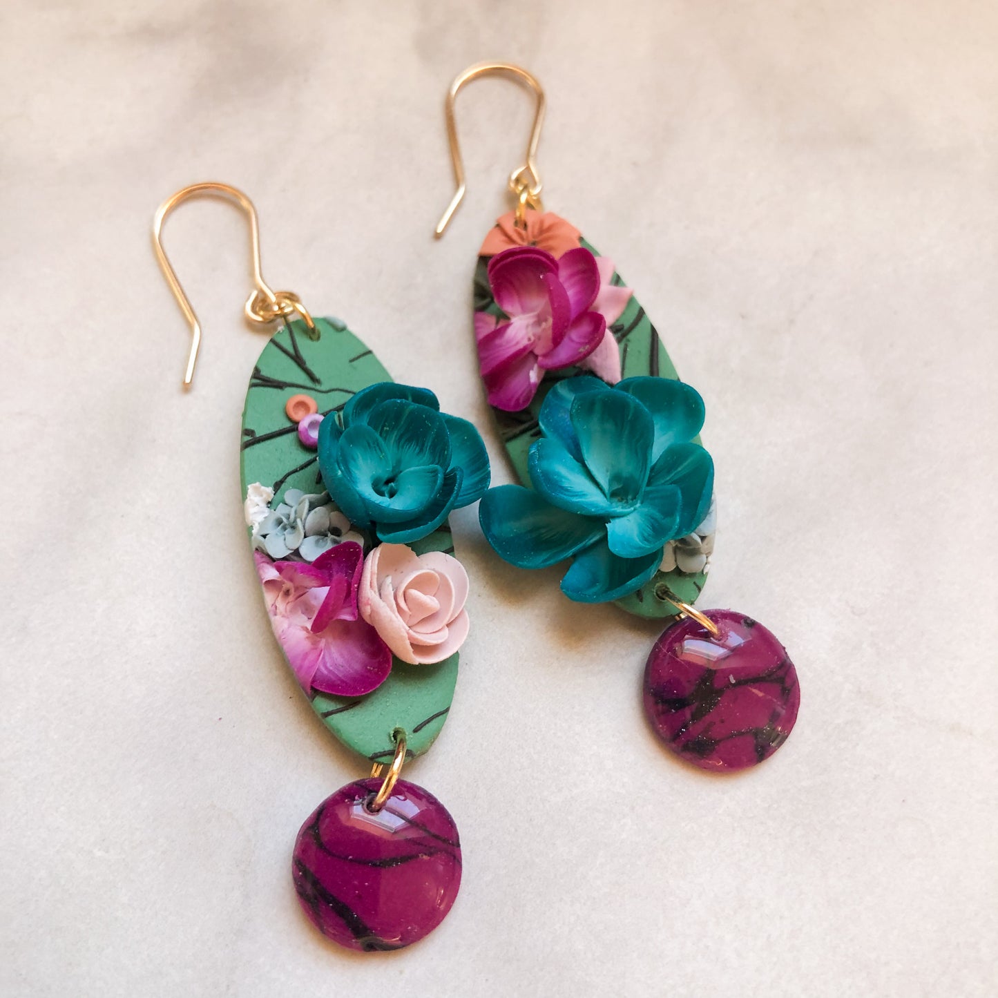 Spring 2025 Collection, Oval Dangles on 14k Gold Filled Hooks