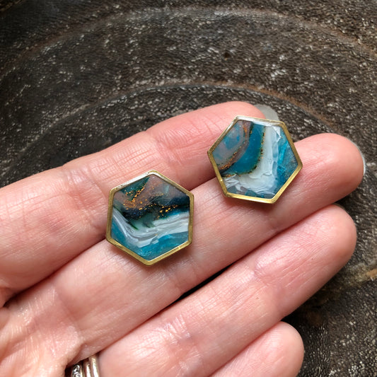 Ocean Collection 2026 Hexagon Studs