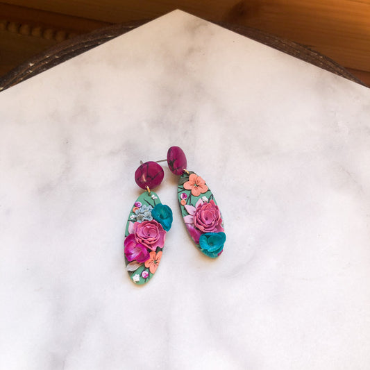 Spring 2025 Collection, Oval Dangles on Surgical Stainless Steel Posts