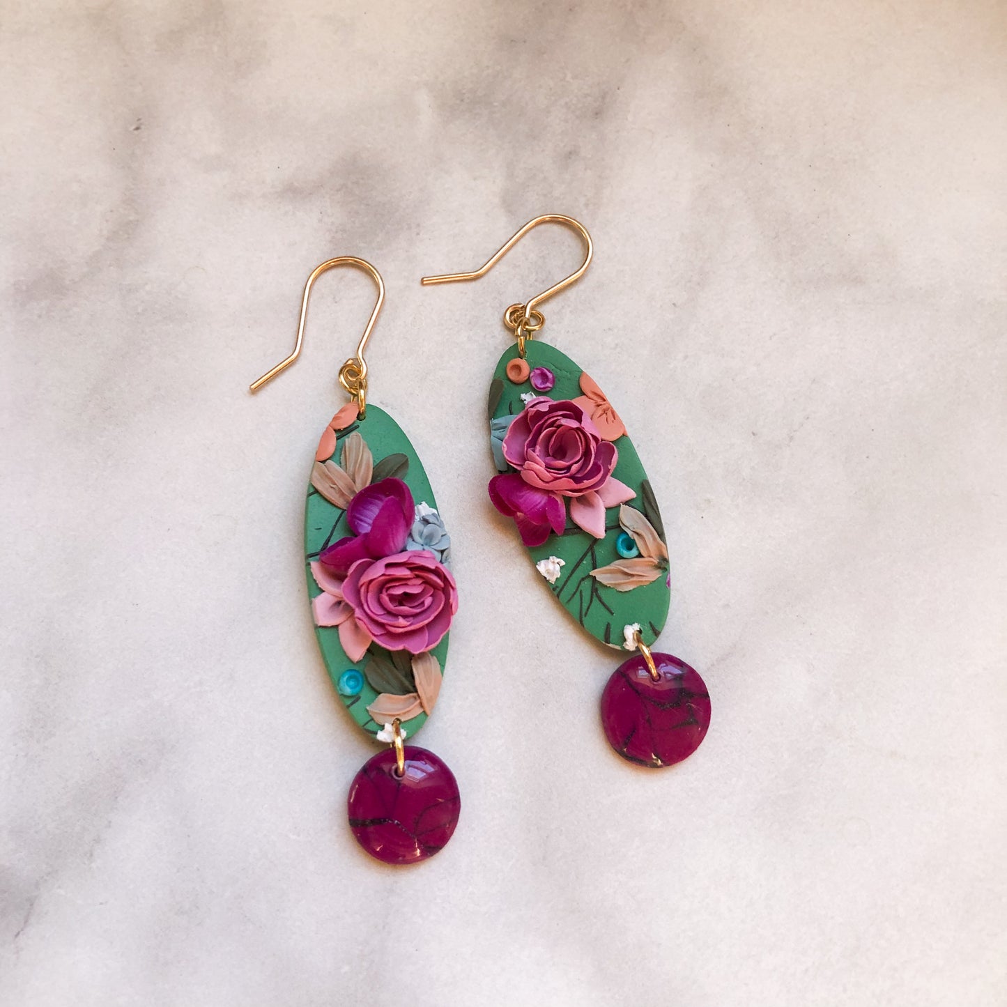 Spring 2025 Collection, Oval Dangles on 14k Gold Filled Hooks