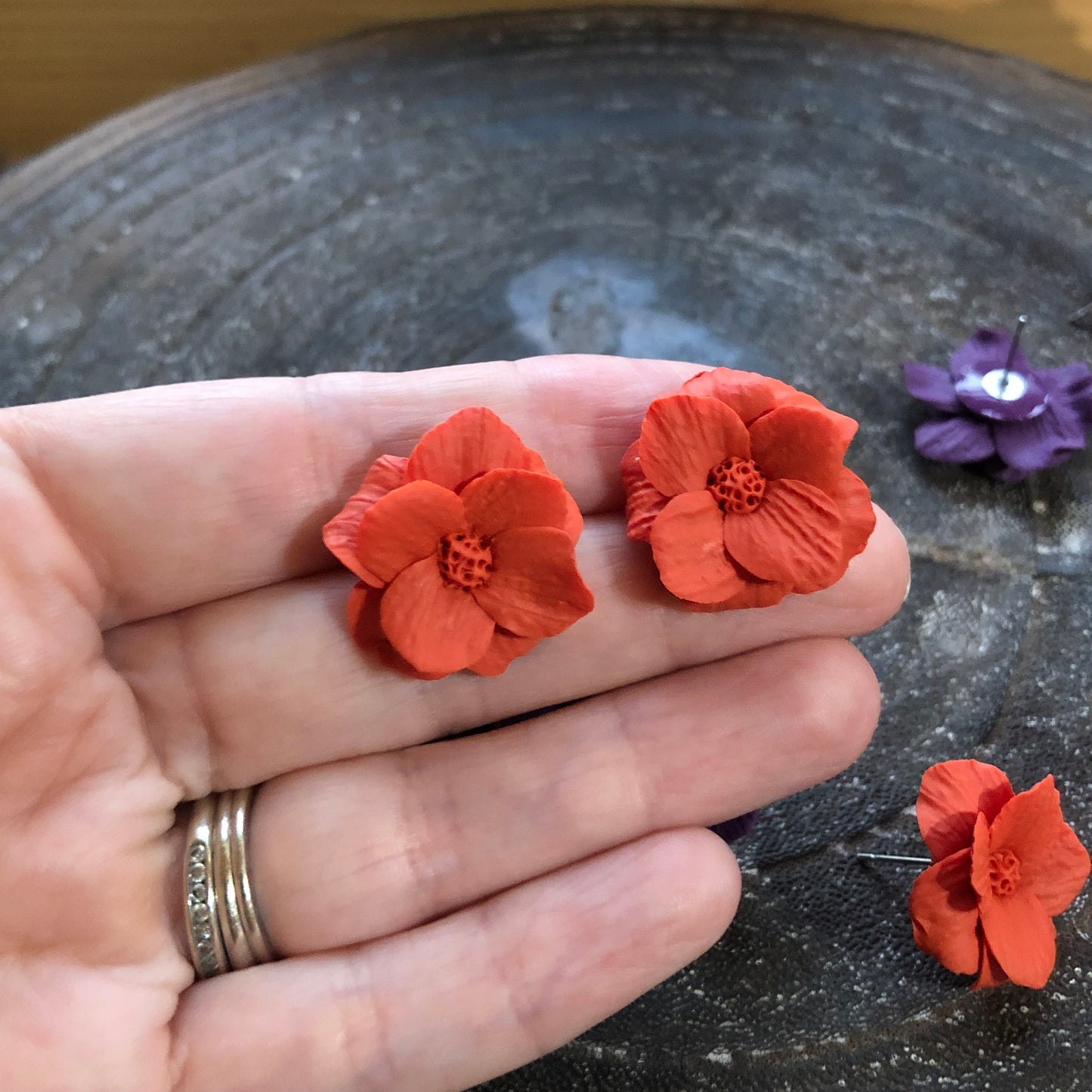 Summer Studs, Polymer Clay Statement Studs on Surgical Stainless Steel